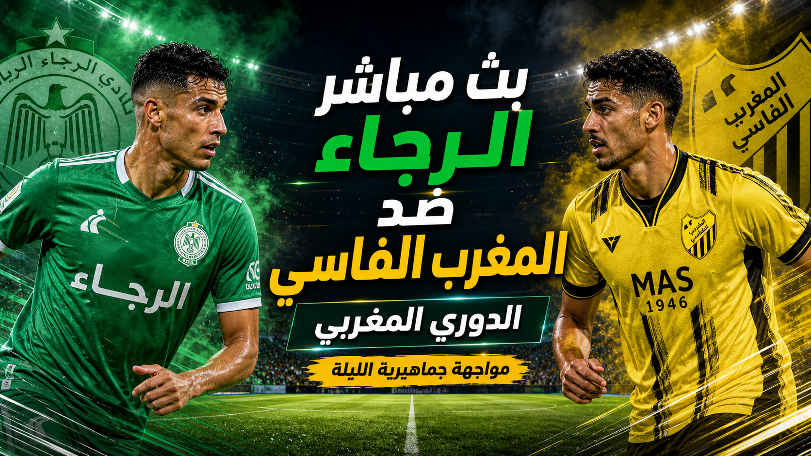 بث مباشر الرجاء ضد المغرب الفاسي اليوم.. مواجهة مغربية جماهيرية على صدارة الدوري